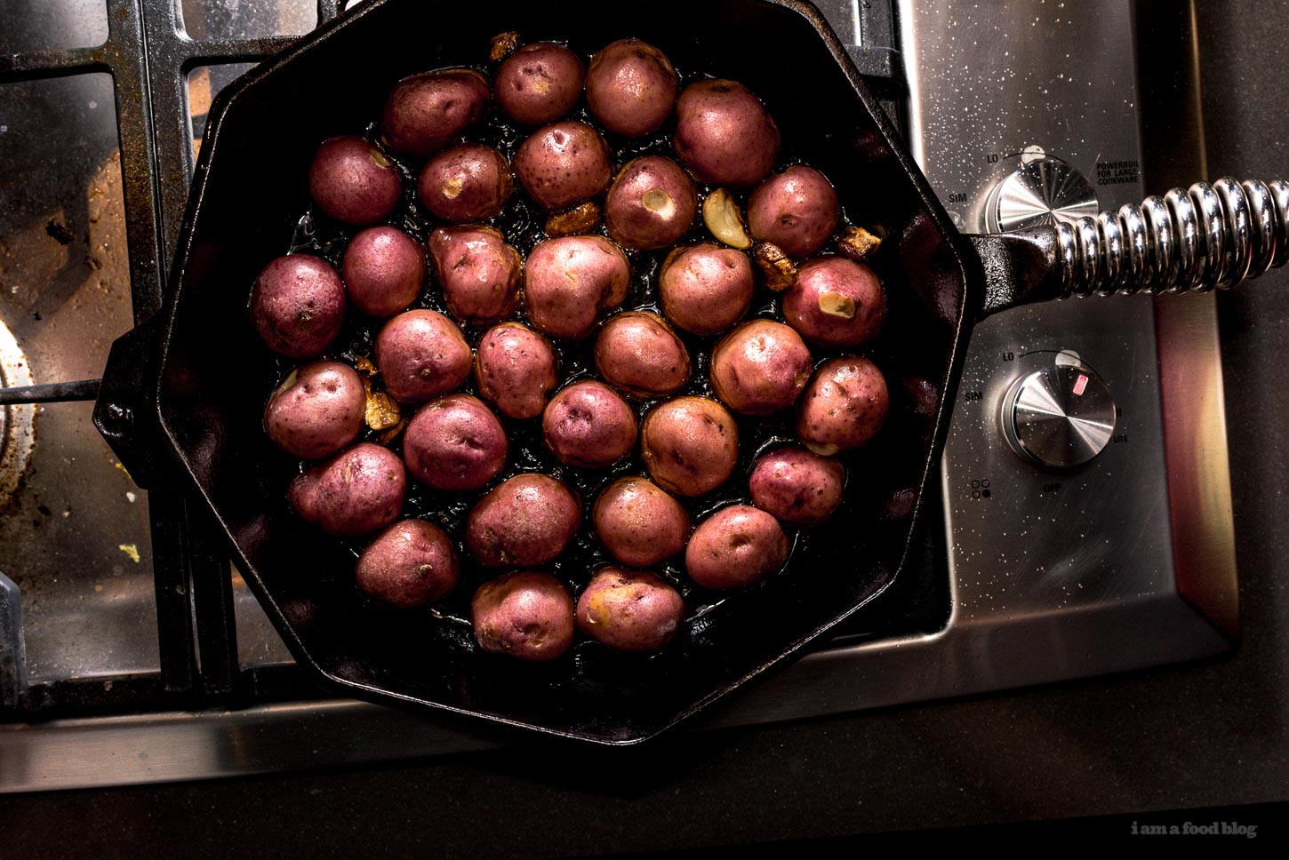 Crispy Stovetop Roasted Red Potatoes Recipe | www.iamafoodblog.com