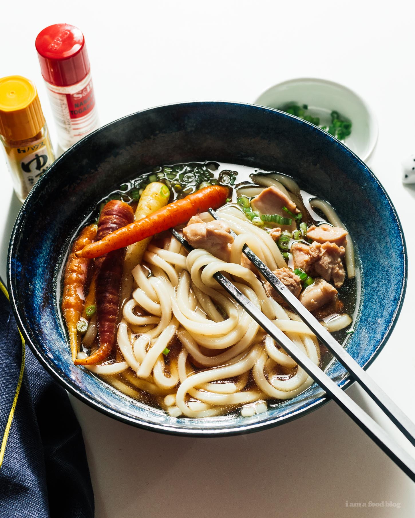Easy and Fast Chicken Udon Recipe | www.iamafoodblog.com