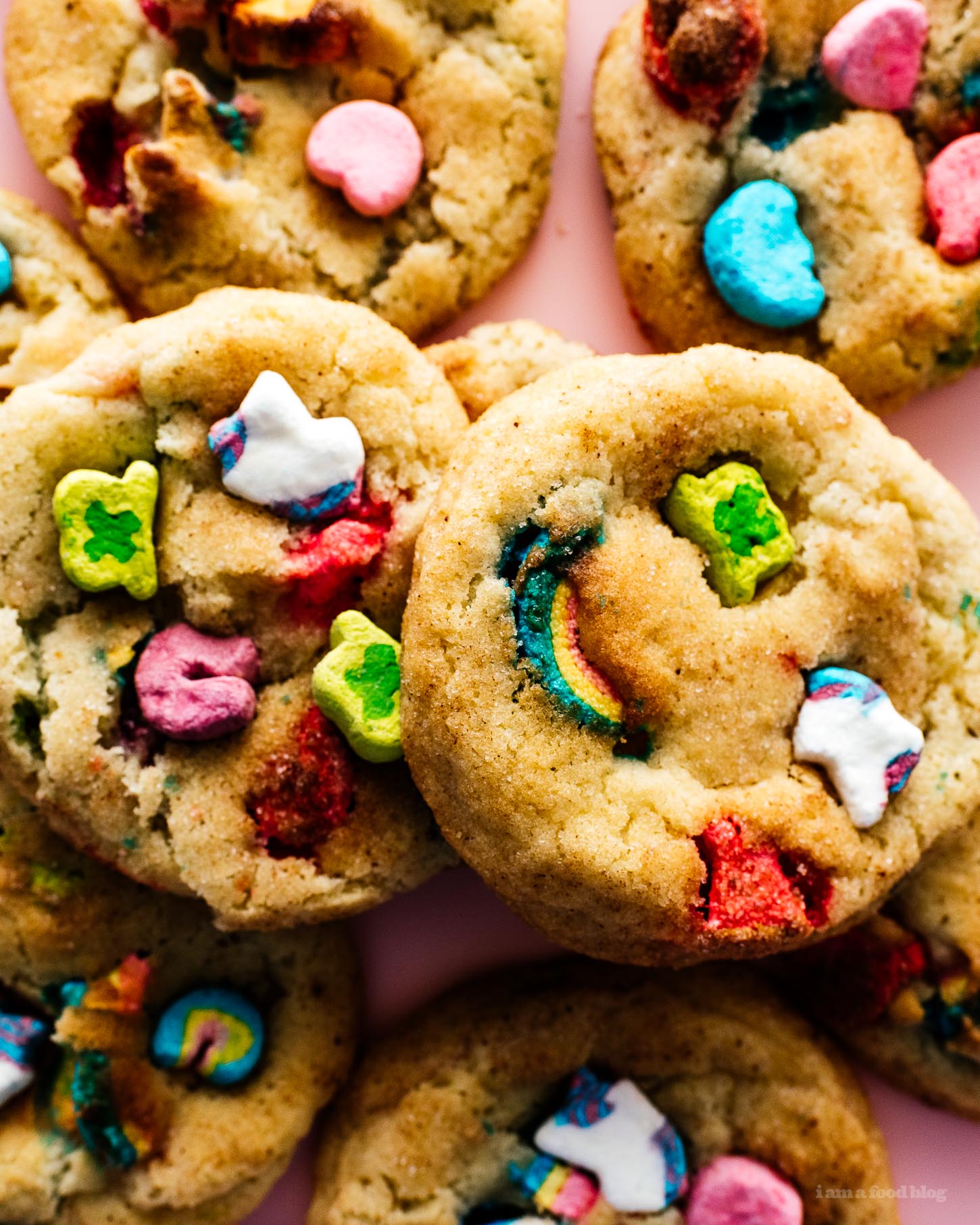 Snickerdoodle Lucky Charms Cookies | www.iamafoodblog.com