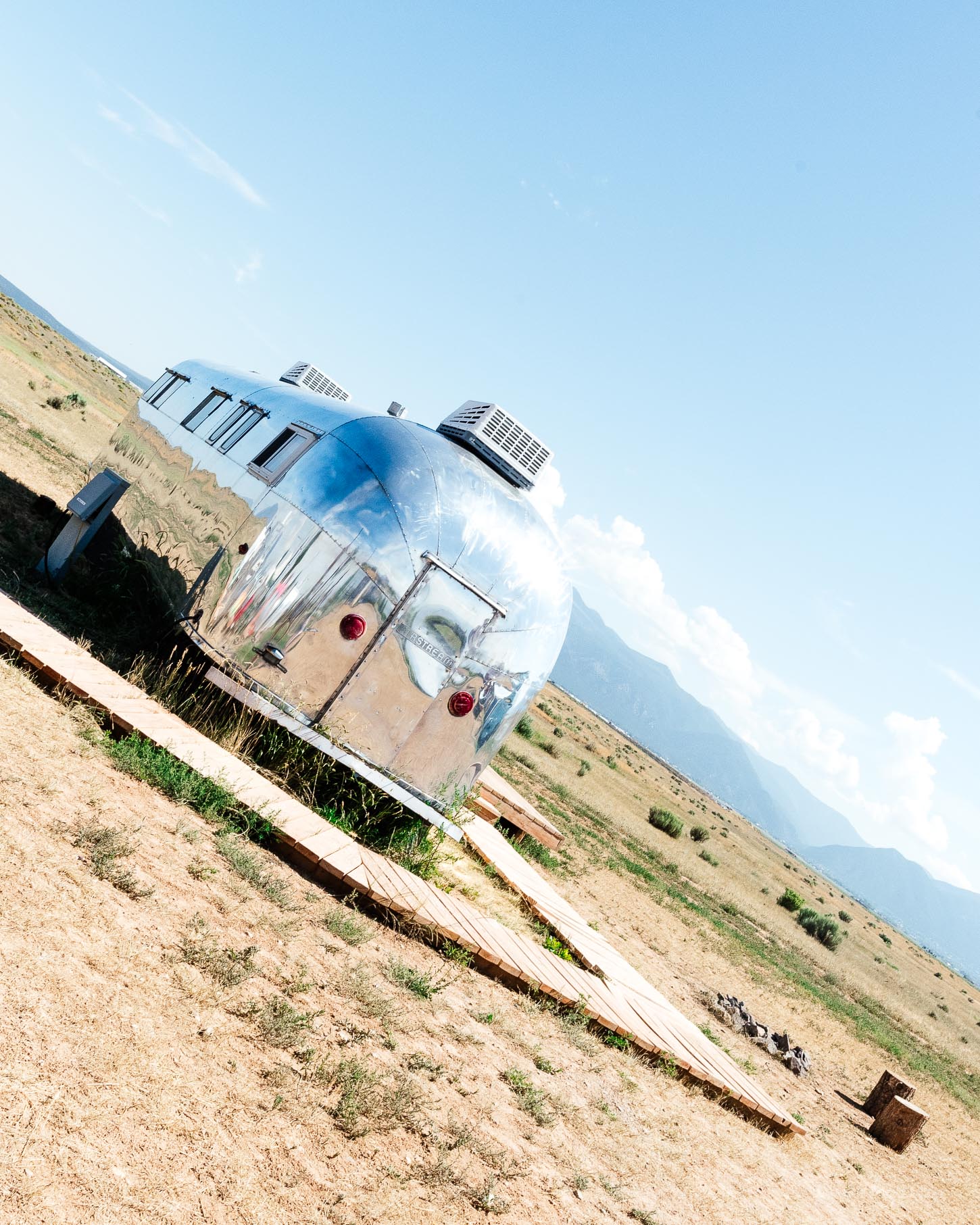 glamping vintage trailer camping in new mexico #travel #glamping #vintage #trailer