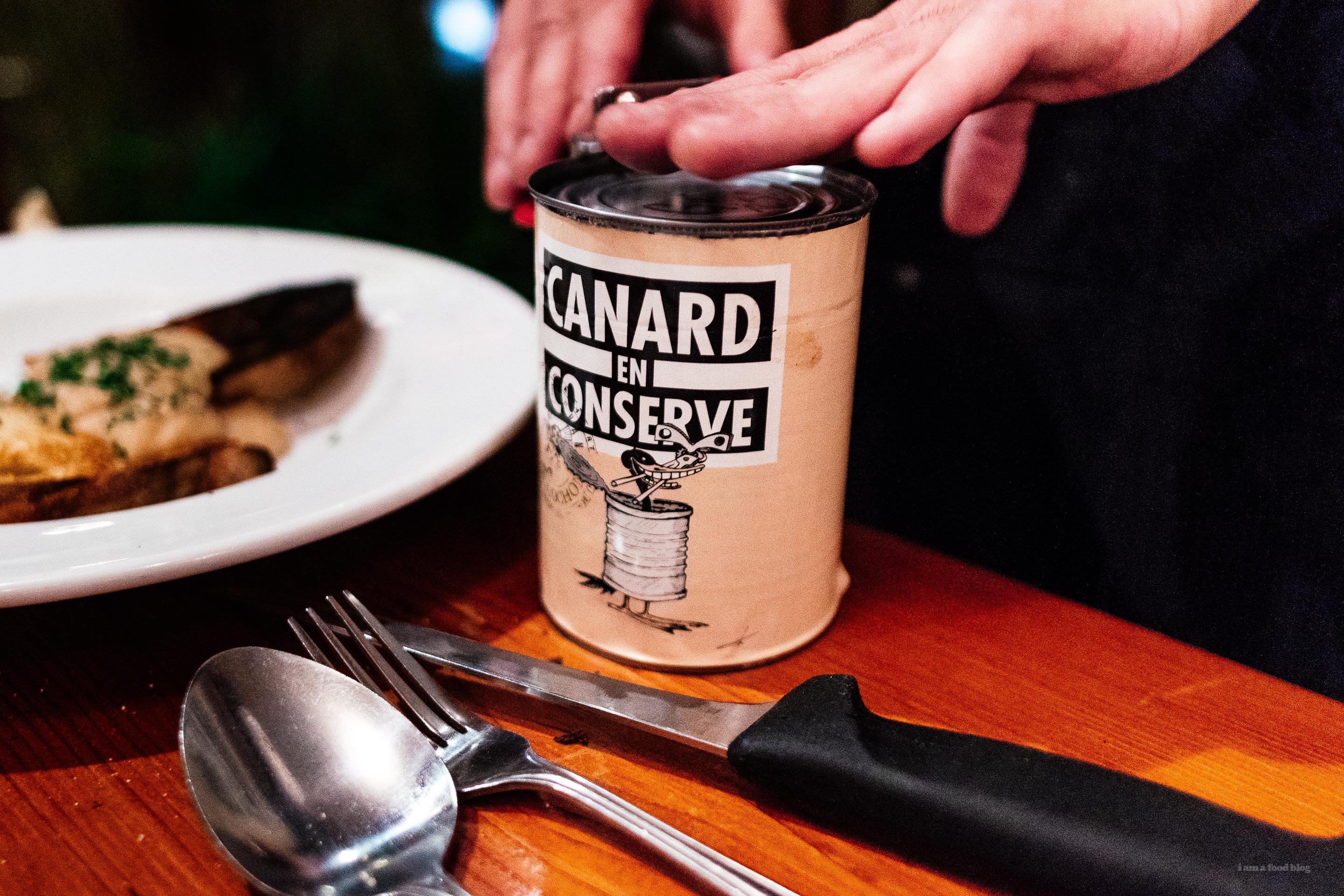 Duck in a Can | what to order at pied de cochon | www.iamafoodblog.com