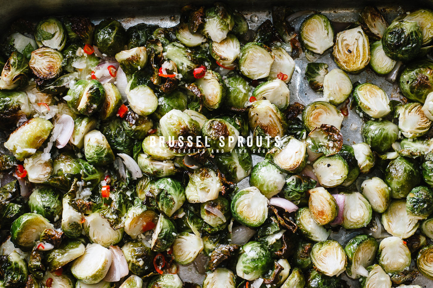 oven roasted brussel sprouts with fish sauce recipe - www.iamafoodblog.com