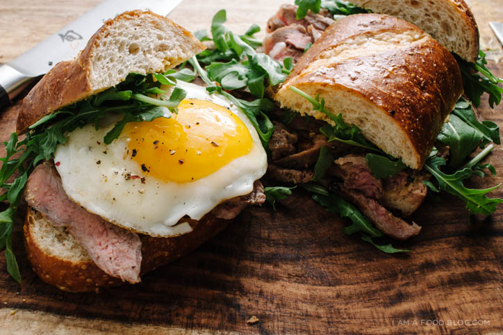 steak and egg sandwich recipe - www.iamafoodblog.com