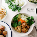 lemongrass pork meatball quinoa bowl recipe