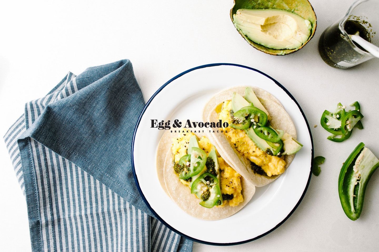 easy egg and avocado breakfast tacos - www.iamafoodblog.com