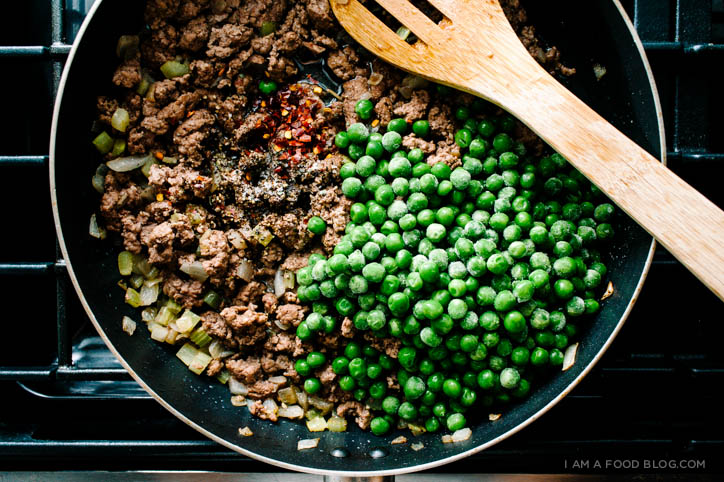 lamb and pea lasagna recipe - www.iamafoodblog.com
