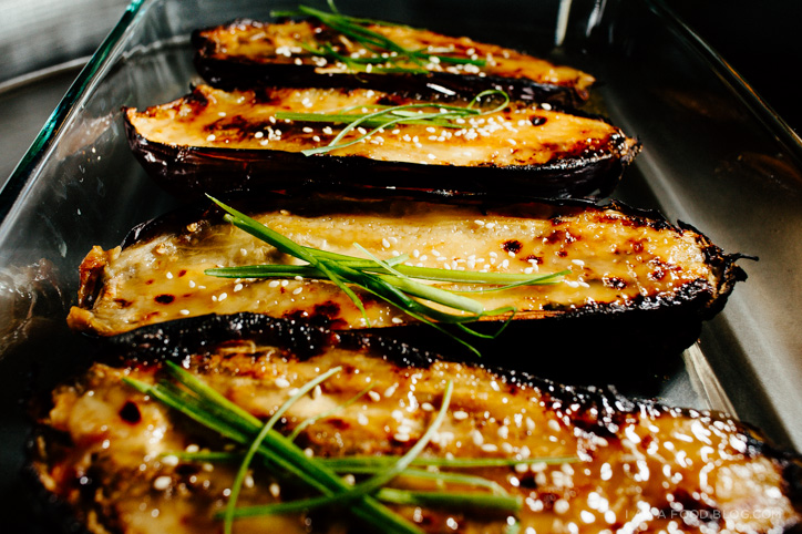 miso caramelized eggplant recipe - www.iamafoodblog.com
