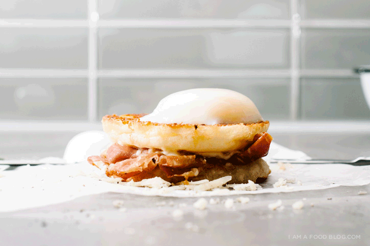 grilled cheese eggs benny recipe - www.iamafoodblog.com