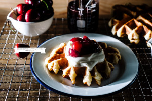 bourbon cherry waffle recipe - www.iamafoodblog.com