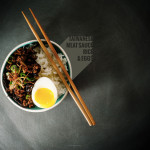 chinese meat sauce and rice recipe - www.iamafoodblog.com