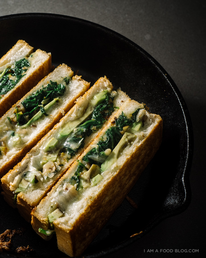green grilled cheese recipe - www.iamafoodblog.com