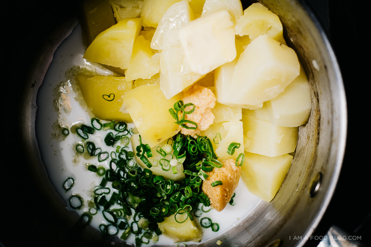 miso mashed potato recipe - www.iamafoodblog.com