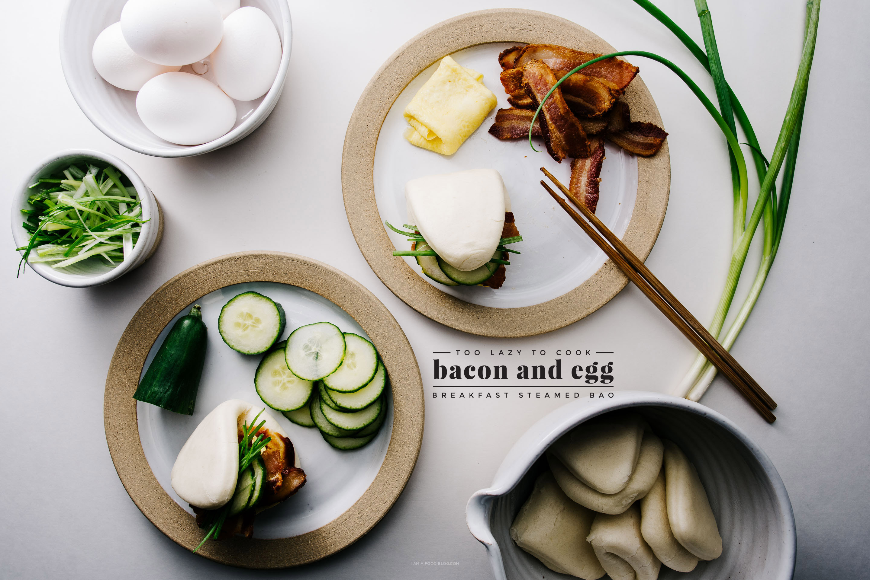 bacon and egg bao - www.iamafoodblog.com