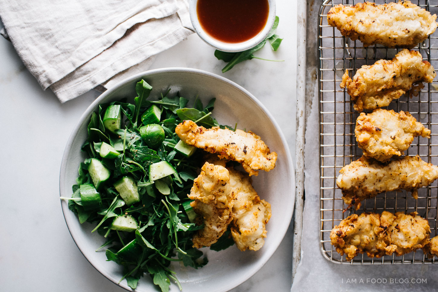 sweet and sour crispy chicken strips recipe - www.iamafoodblog.com