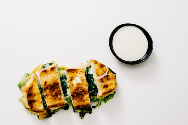 green grilled cheese dippers with ranch - www.iamafoodblog.com