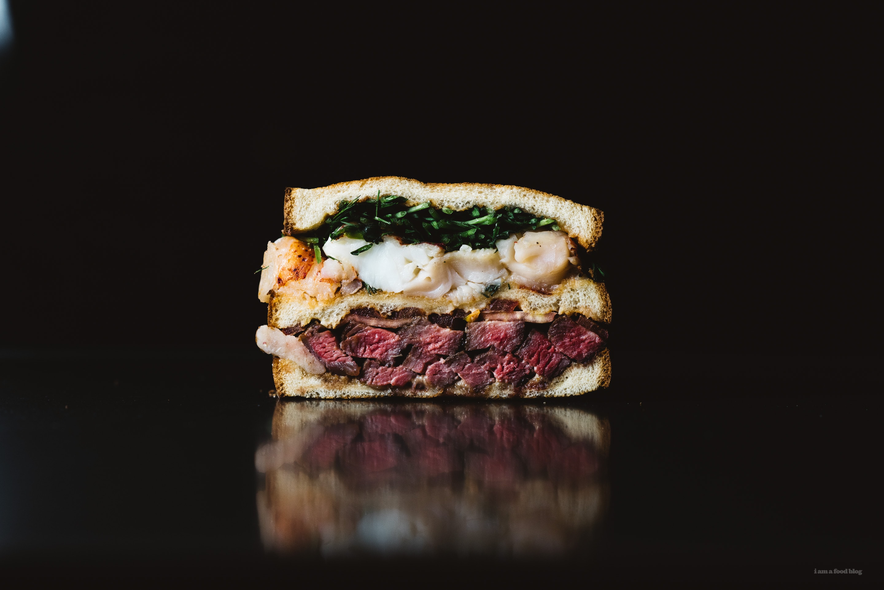 surf and turf steak and lobster sandwich recipe - www.iamafoodblog.com