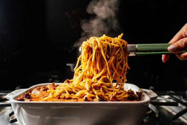 Cheesy Baked Spaghetti Recipe - www.iamafoodblog.com