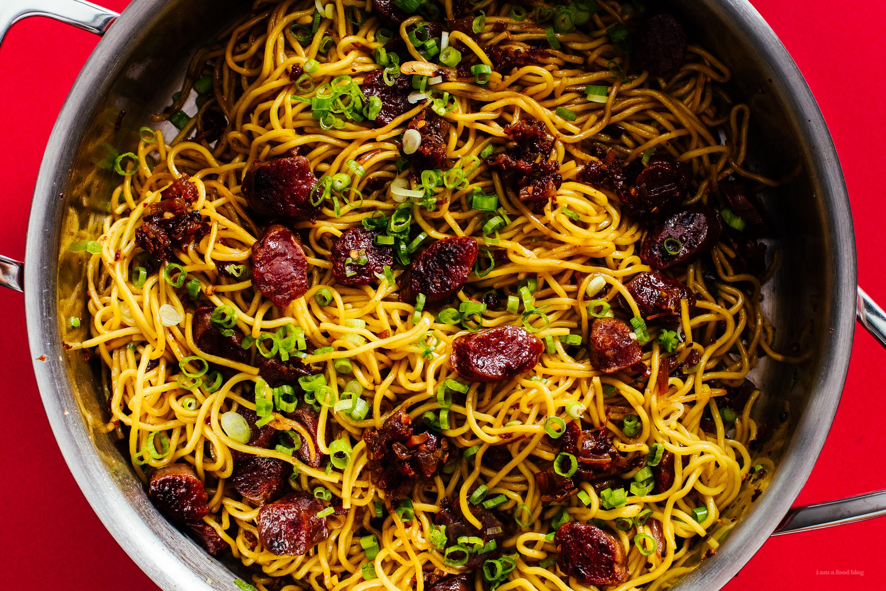 Chinese Sausage And Xo Sauce Noodles I Am A Food Blog I Am A Food Blog