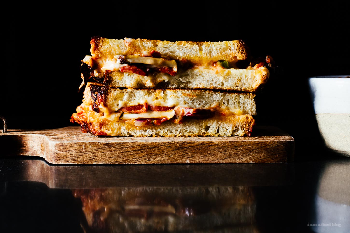 Pizza Grilled Cheese Recipe - www.iamafoodblog.com