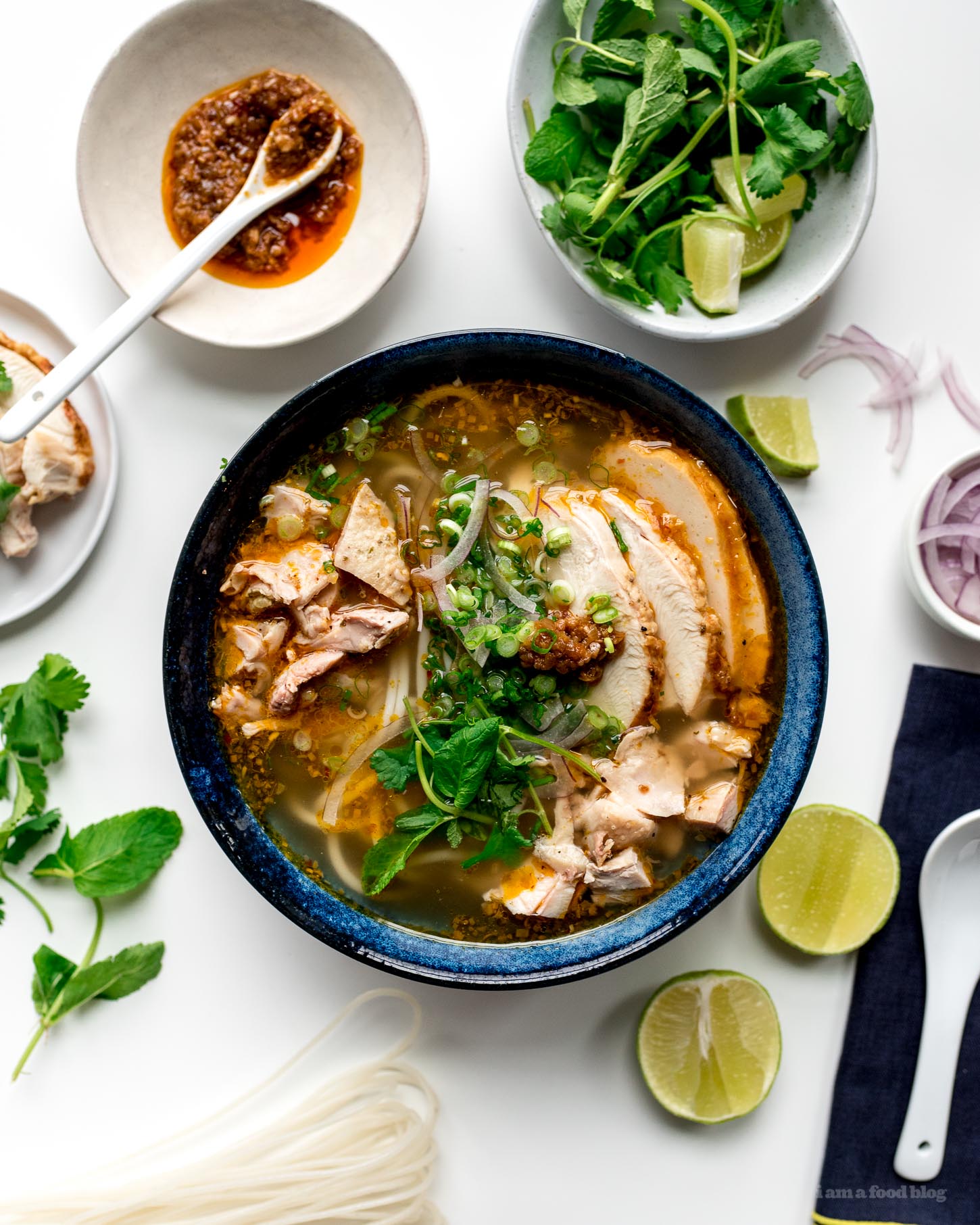 Hue Style Spicy Turkey Vermicelli Noodle Soup Recipe | www.iamafoodblog.com