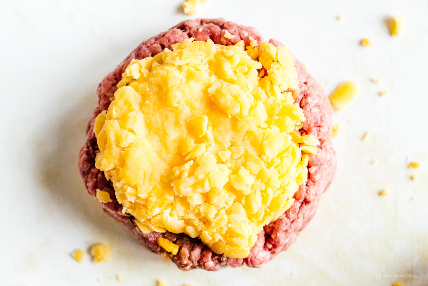 cheese inside a juicy lucy | www.iamafoodblog.com