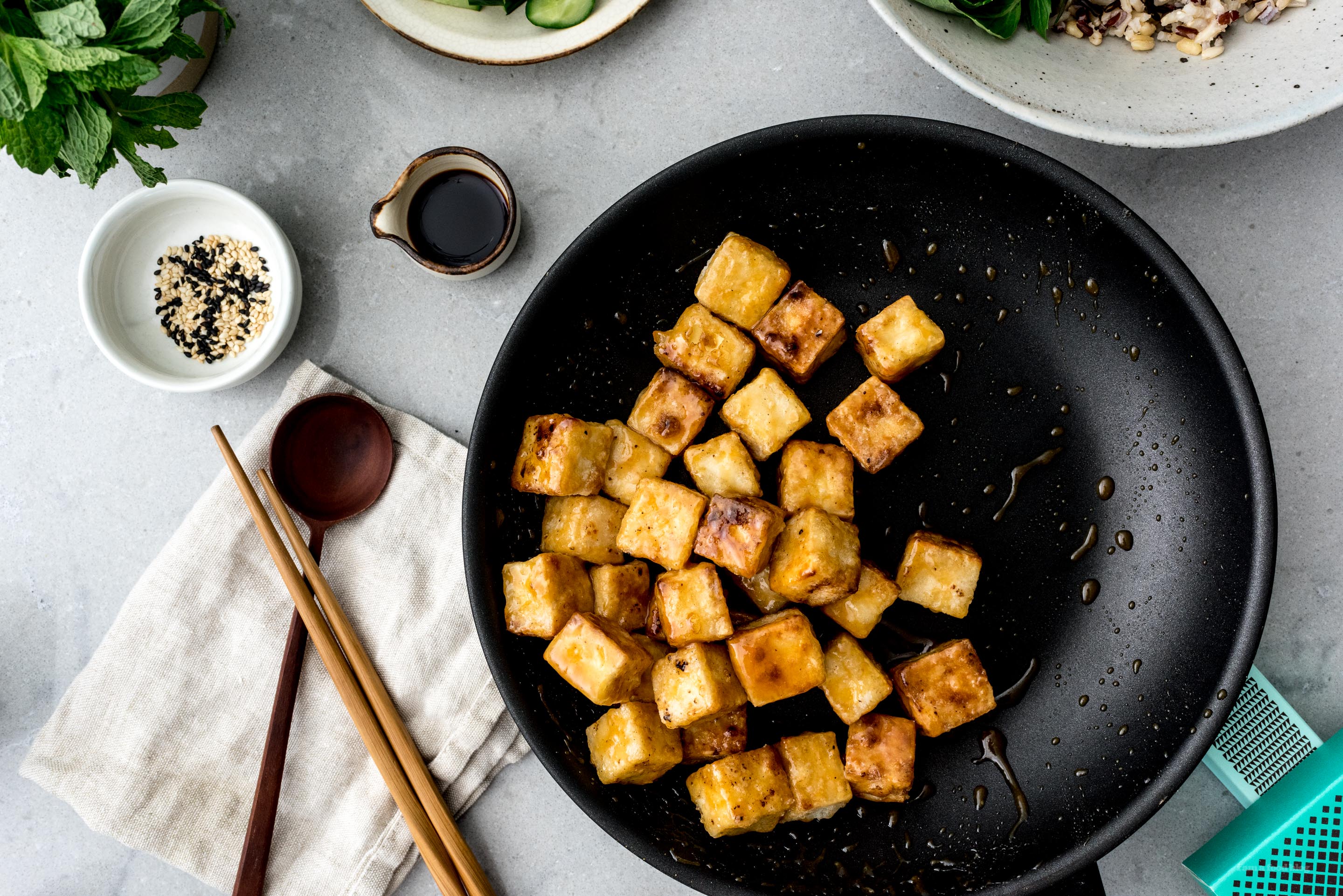 Crispy Miso Glazed Tofu Recipe
