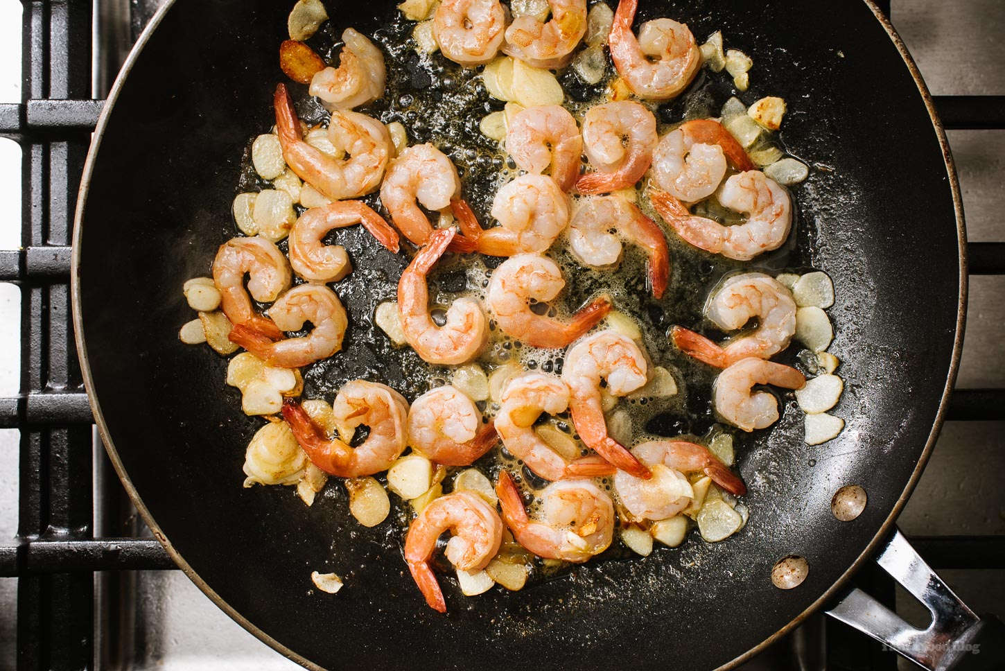 Easy 15 Minute Garlic Shrimp Scampi Chow Fun Noodles Recipe | www.iamafoodblog.com