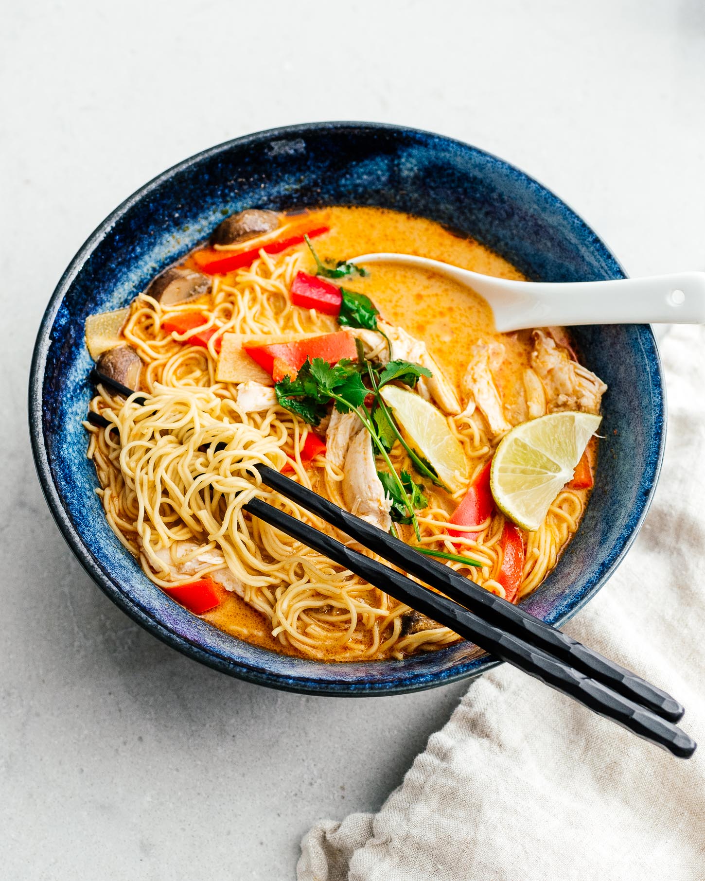 15 Minute Thai Red Curry Ramen Recipe | www.iamafoodblog.com
