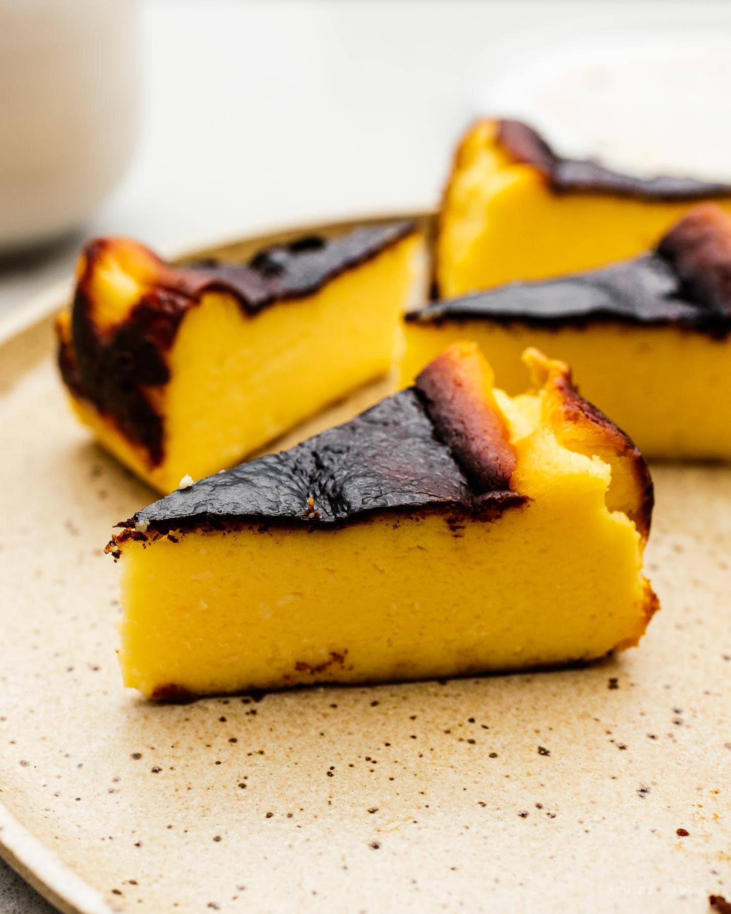 The Easiest Cheesecake You'll Ever Make: 5 Ingredient Burnt Basque Cheesecake Recipe | www.iamafoodblog.com