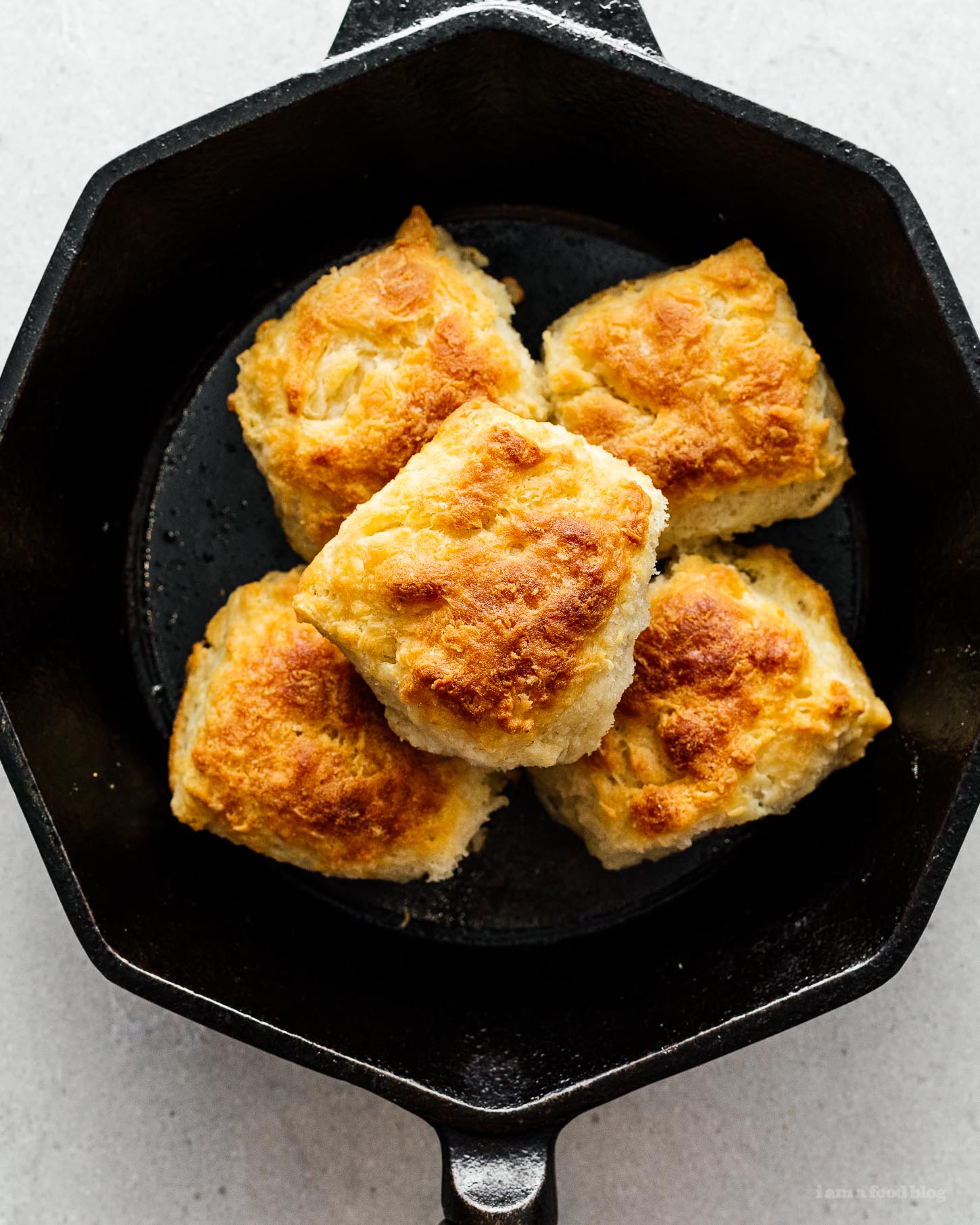 Small Batch Skillet Buttermilk Biscuits | www.iamafoodblog.com