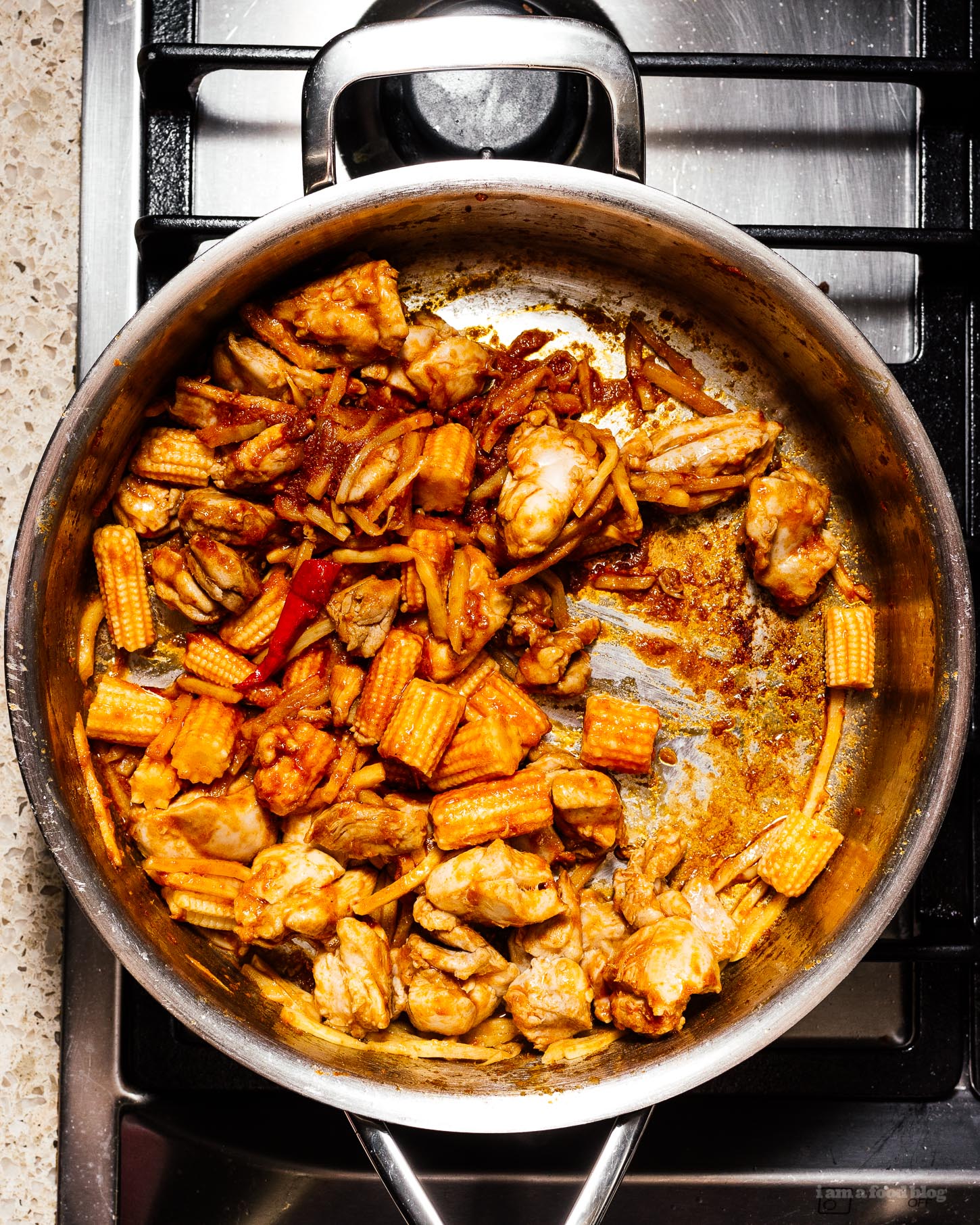 Thai Red Curry Chicken with Bamboo Shoots Recipe | www.iamafoodblog.com