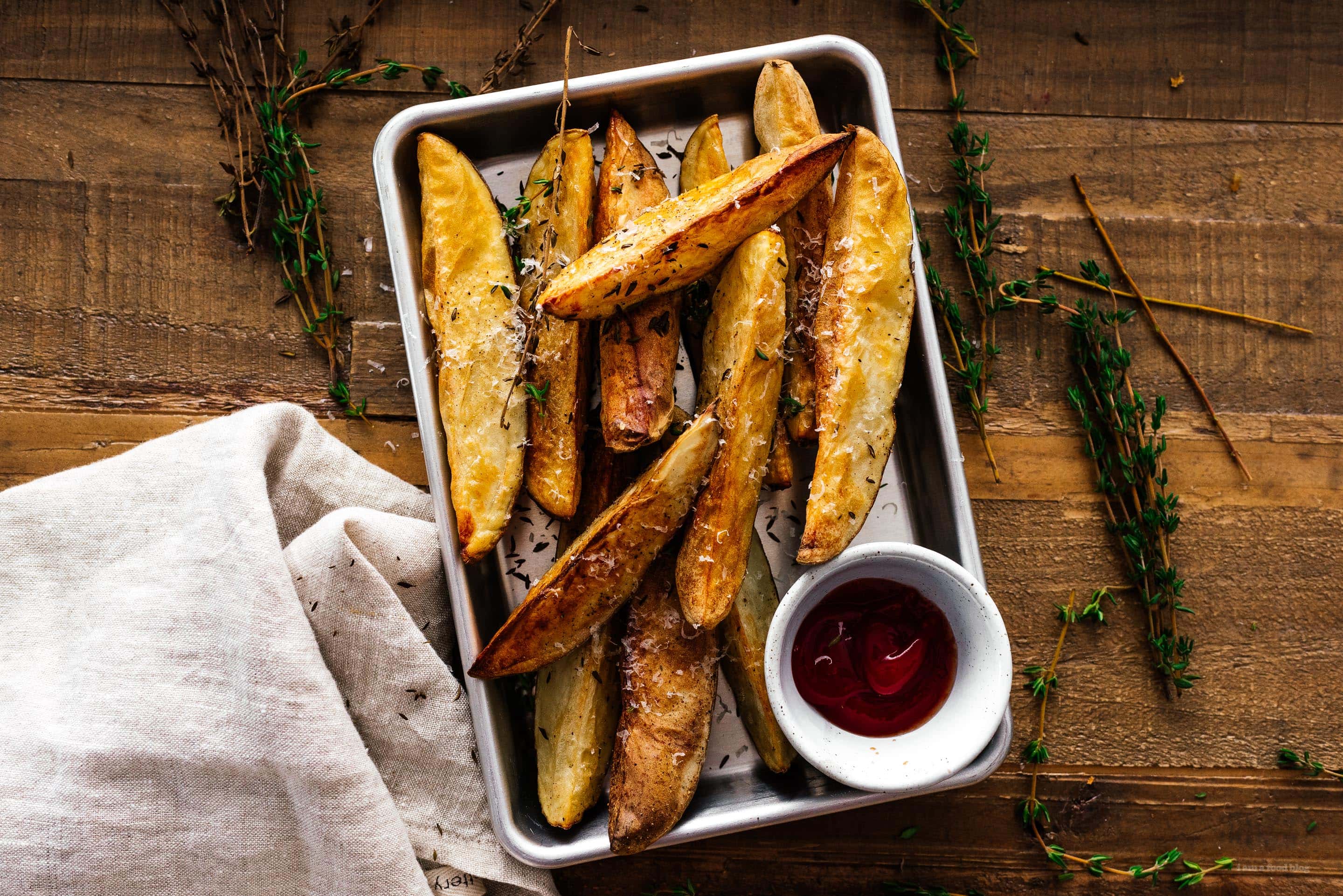 Crispy Fries with Parmesan and Thyme |  www.iamafoodblog.com