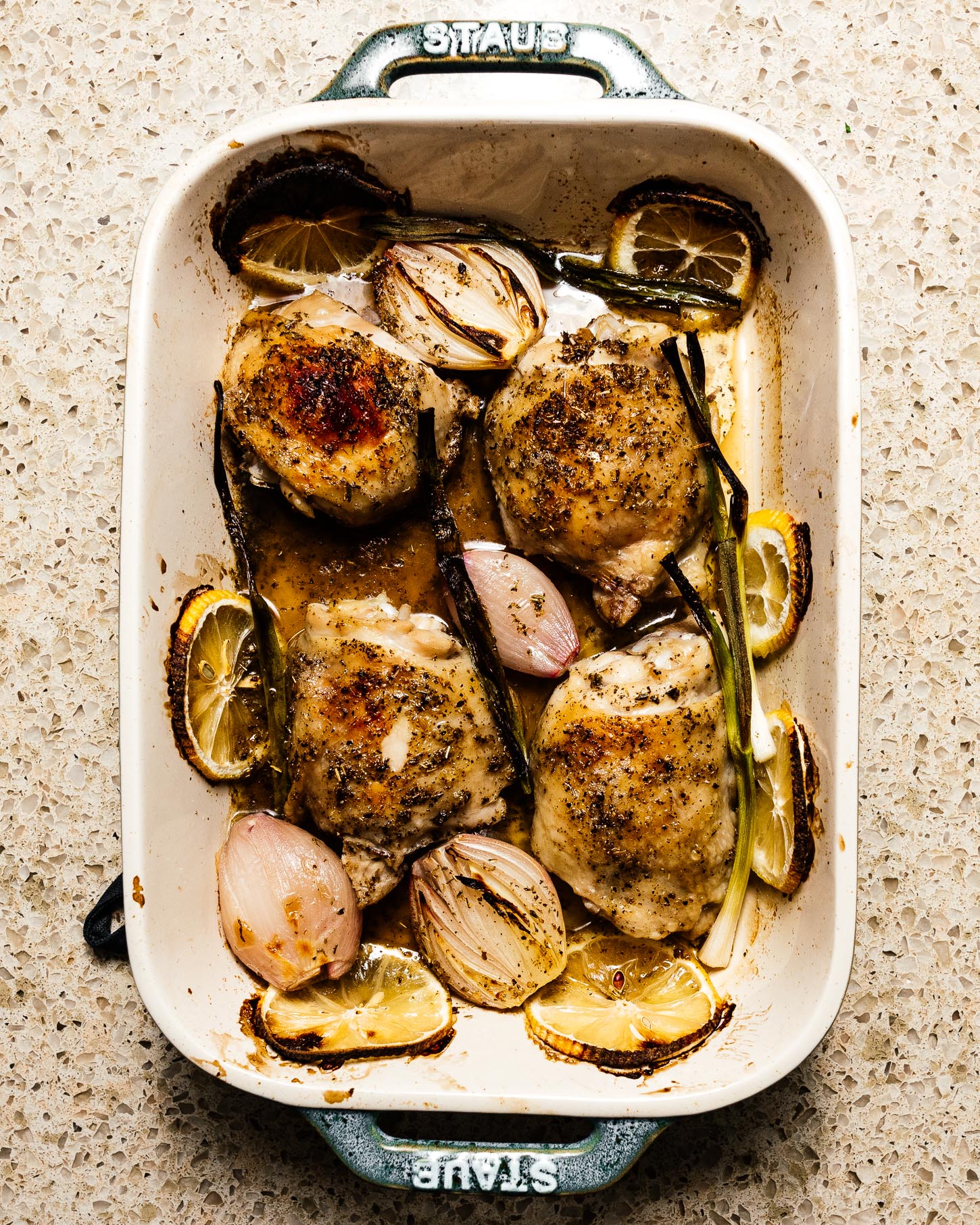 An easy weeknight oven roasted lemon pepper chicken recipe | www.iamafoodblog.com