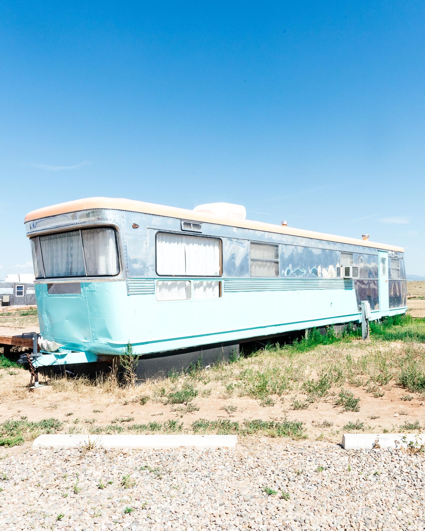 glamping vintage trailer camping in new mexico #travel #glamping #vintage #trailer