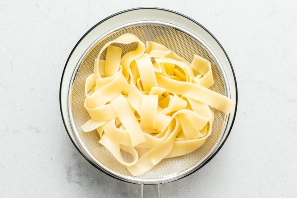 pappardelle draining | www.iamafoodblog.com