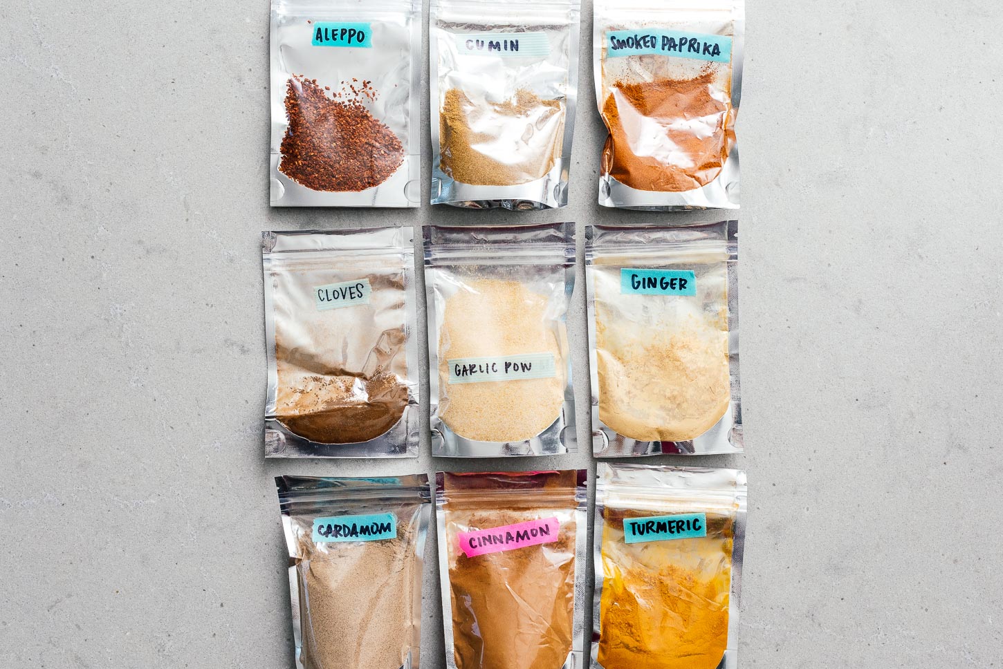 spices in bags | www.iamafoodblog.com