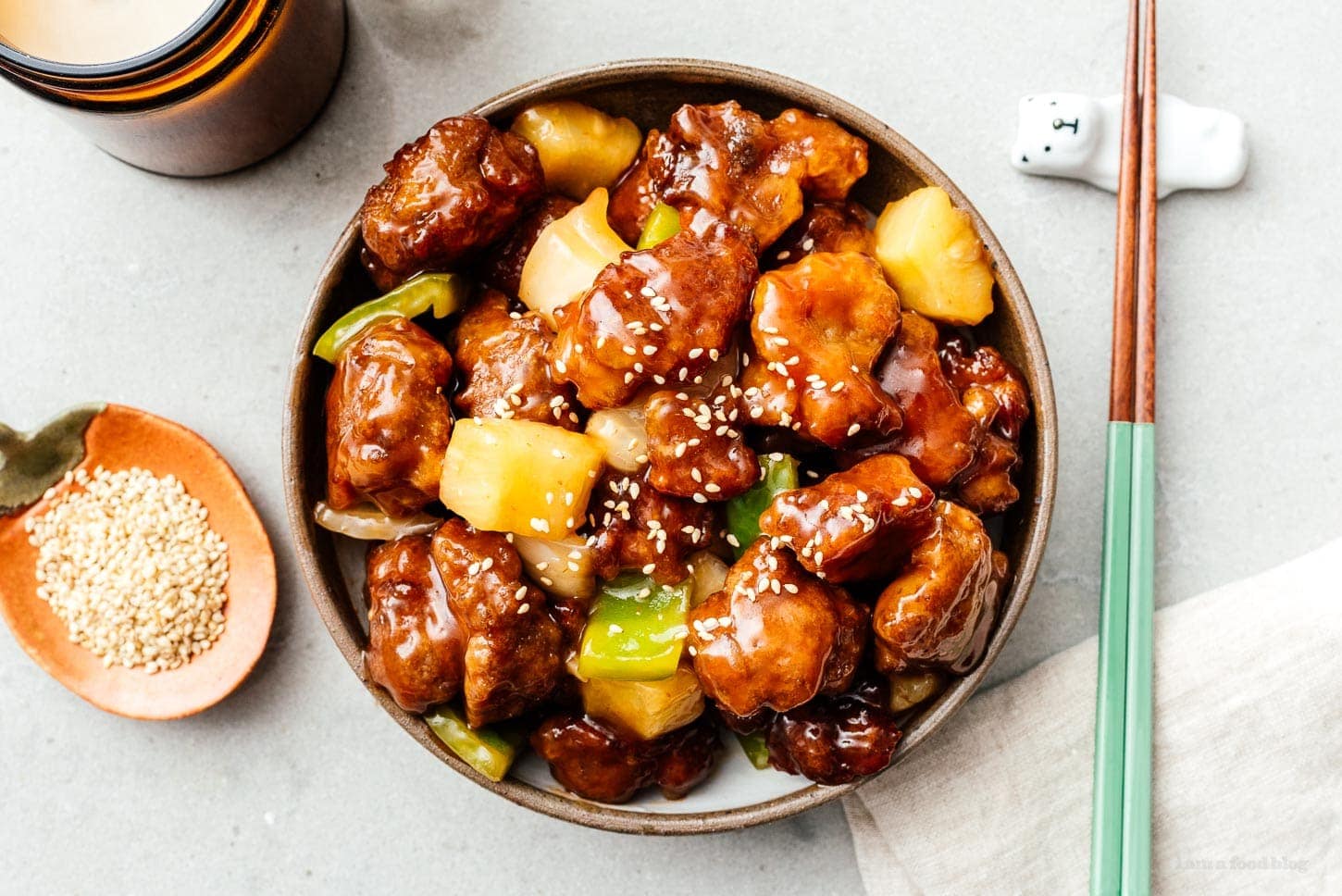 sweet and sour vegan chicken | www.iamafoodblog.com