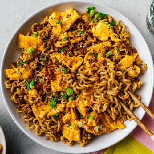 Tiktok Ramen Instant Noodles w/Egg, Butter, and Garlic · i am a food blog