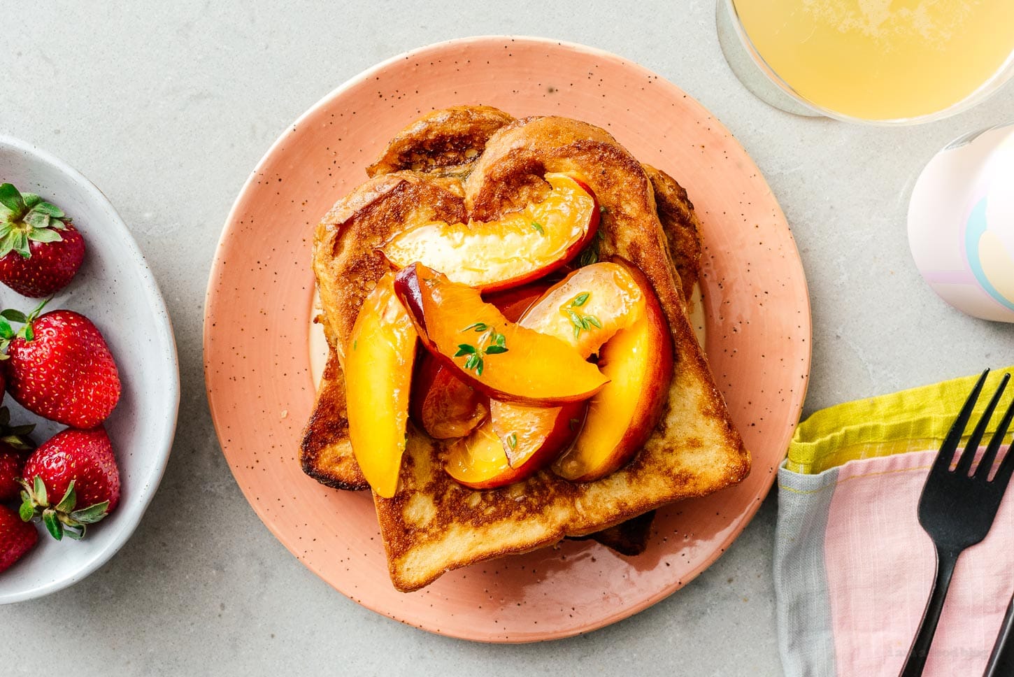 brioche french toast with peaches | www.iamafoodblog.com