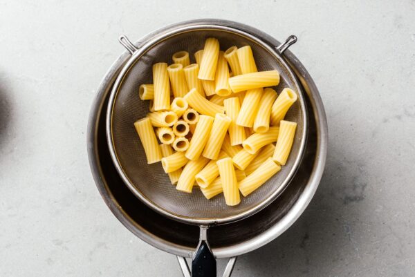 cooked and drained rigatoni pasta | www.iamafoodblog.com